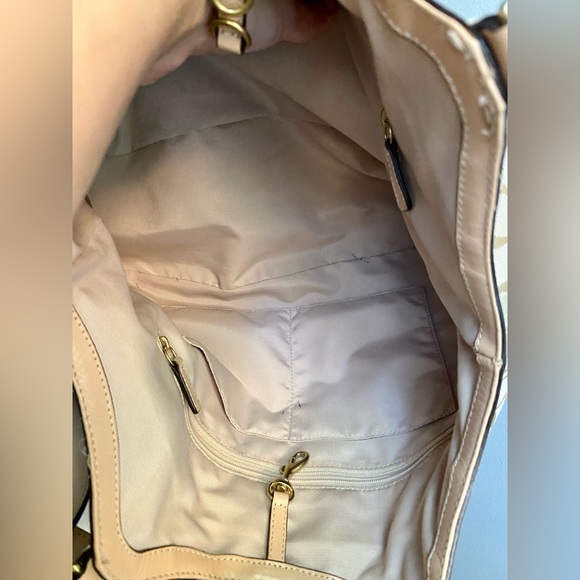 Coach Signature Devin Emerald Canvas Stripe Shoulder Bag - Picture 10 of 12